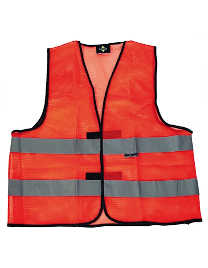 Mesh Vest Thessaloniki zum Besticken und Bedrucken in der Farbe Signal Orange mit Ihren Logo, Schriftzug oder Motiv.