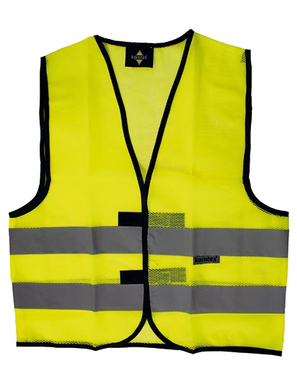 Mesh Vest Thessaloniki zum Besticken und Bedrucken in der Farbe Signal Yellow mit Ihren Logo, Schriftzug oder Motiv.