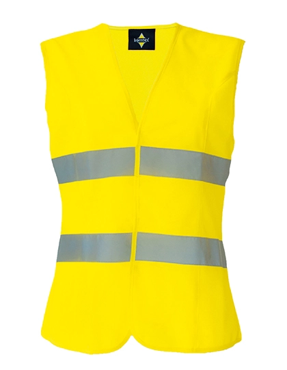 Women´s Safety Vest Frankfurt zum Besticken und Bedrucken in der Farbe Signal Yellow mit Ihren Logo, Schriftzug oder Motiv.