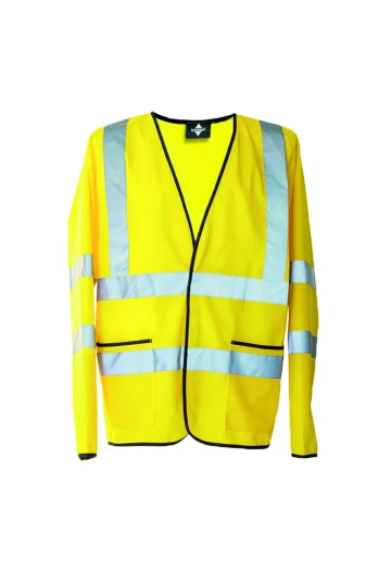 Light Weight Hi-Vis Jacket Andorra zum Besticken und Bedrucken in der Farbe Signal Yellow mit Ihren Logo, Schriftzug oder Motiv.