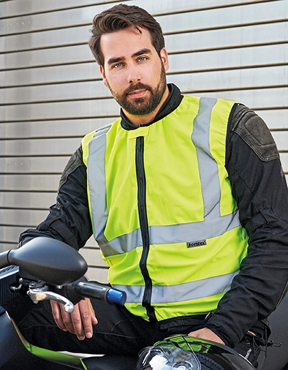 Biker Safety Vest zum Besticken und Bedrucken mit Ihren Logo, Schriftzug oder Motiv.