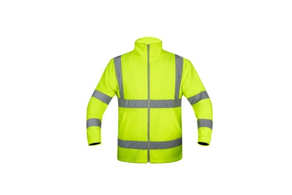 Hi-Vis Fleece-Jacket Bergen zum Besticken und Bedrucken in der Farbe Signal Yellow mit Ihren Logo, Schriftzug oder Motiv.