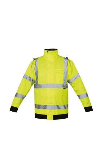 Premium Hi-Vis Rain-Jacket Tampere zum Besticken und Bedrucken in der Farbe Signal Yellow mit Ihren Logo, Schriftzug oder Motiv.