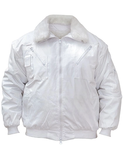 4-in-1 Pilot Jacket Oslo zum Besticken und Bedrucken in der Farbe White mit Ihren Logo, Schriftzug oder Motiv.
