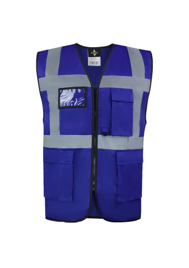 Comfort Executive Multifunctional Safety Vest Hamburg zum Besticken und Bedrucken in der Farbe Royal Blue mit Ihren Logo, Schriftzug oder Motiv.