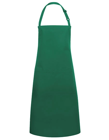 Latzschürze Basic mit Tasche und Schnalle zum Besticken und Bedrucken in der Farbe Forest Green (ca. Pantone 554C) mit Ihren Logo, Schriftzug oder Motiv.