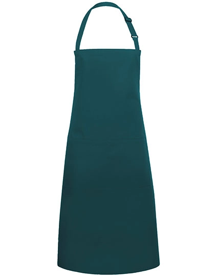 Latzschürze Basic mit Tasche und Schnalle zum Besticken und Bedrucken in der Farbe Pine Green (ca. Pantone 4189C) mit Ihren Logo, Schriftzug oder Motiv.