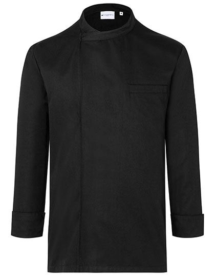 Langarm Überwurf-Kochhemd Basic zum Besticken und Bedrucken in der Farbe Black (ca. Pantone 419C) mit Ihren Logo, Schriftzug oder Motiv.