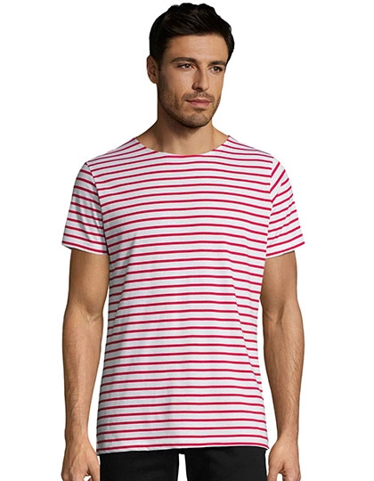 Men´s Round Neck Striped T-Shirt Miles zum Besticken und Bedrucken mit Ihren Logo, Schriftzug oder Motiv.