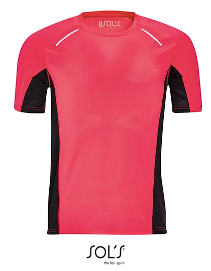 Men´s Short Sleeve Running T-Shirt Sydney zum Besticken und Bedrucken in der Farbe Neon Coral mit Ihren Logo, Schriftzug oder Motiv.