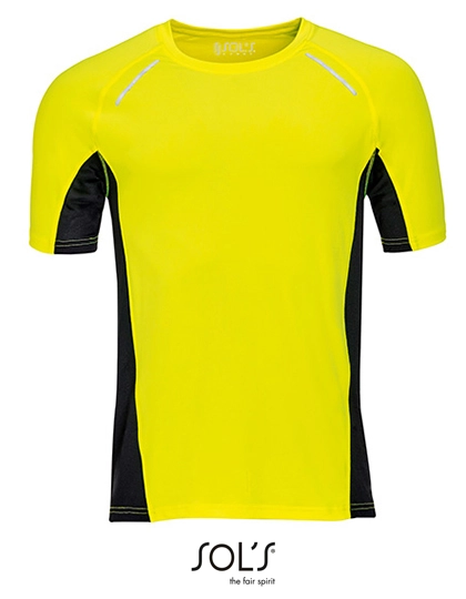Men´s Short Sleeve Running T-Shirt Sydney zum Besticken und Bedrucken in der Farbe Neon Yellow mit Ihren Logo, Schriftzug oder Motiv.