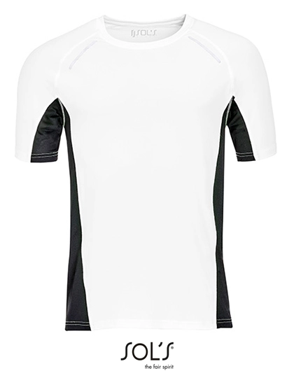 Men´s Short Sleeve Running T-Shirt Sydney zum Besticken und Bedrucken in der Farbe White mit Ihren Logo, Schriftzug oder Motiv.