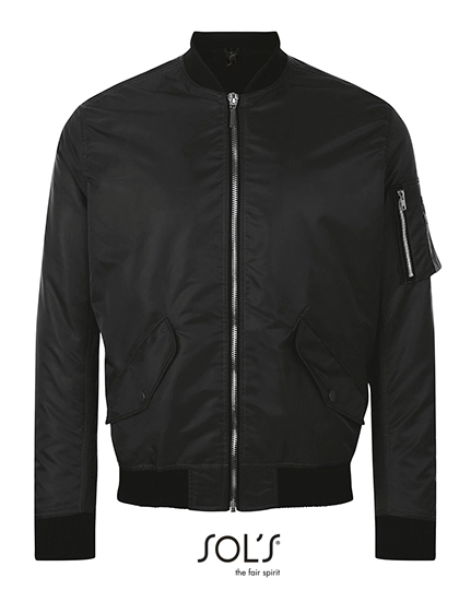 Rebel Jacket zum Besticken und Bedrucken in der Farbe Black mit Ihren Logo, Schriftzug oder Motiv.