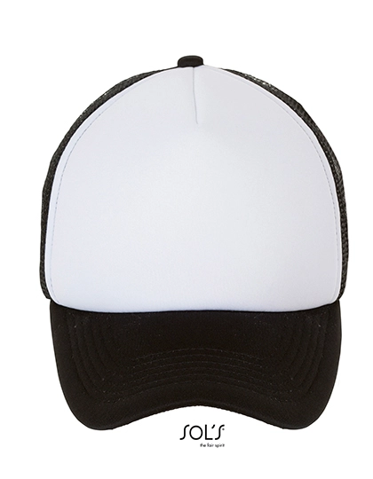 Bubble Cap zum Besticken und Bedrucken in der Farbe White-Black mit Ihren Logo, Schriftzug oder Motiv.