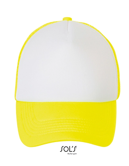 Bubble Cap zum Besticken und Bedrucken in der Farbe White-Neon Yellow mit Ihren Logo, Schriftzug oder Motiv.