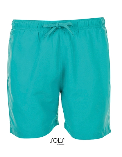 Sandy Swimming Suit zum Besticken und Bedrucken in der Farbe Caribbean Blue mit Ihren Logo, Schriftzug oder Motiv.