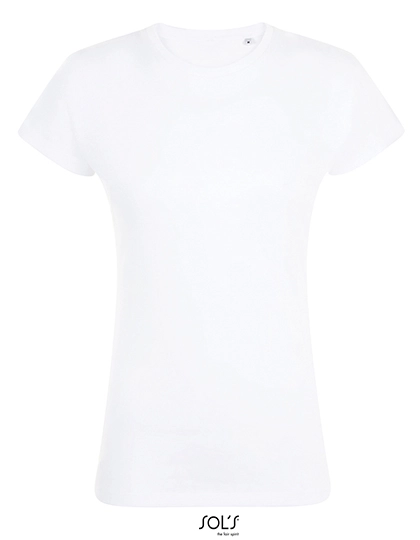 Women´s Magma T-Shirt zum Besticken und Bedrucken in der Farbe White mit Ihren Logo, Schriftzug oder Motiv.