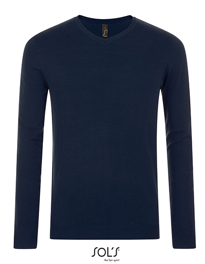 Men´s Glory Sweater zum Besticken und Bedrucken in der Farbe French Navy mit Ihren Logo, Schriftzug oder Motiv.