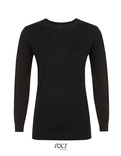 Women´s Ginger Sweater zum Besticken und Bedrucken in der Farbe Black mit Ihren Logo, Schriftzug oder Motiv.