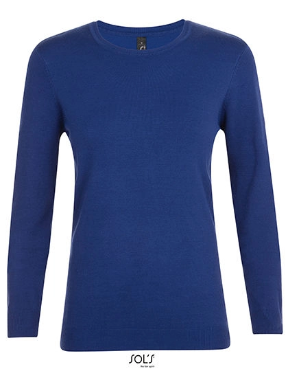 Women´s Ginger Sweater zum Besticken und Bedrucken in der Farbe Ultramarine mit Ihren Logo, Schriftzug oder Motiv.