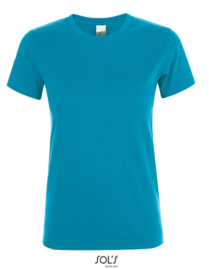 Women´s Regent T-Shirt zum Besticken und Bedrucken in der Farbe Aqua mit Ihren Logo, Schriftzug oder Motiv.