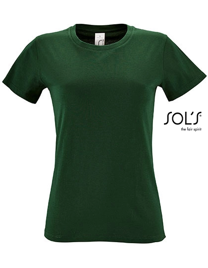 Women´s Regent T-Shirt zum Besticken und Bedrucken in der Farbe Bottle Green mit Ihren Logo, Schriftzug oder Motiv.