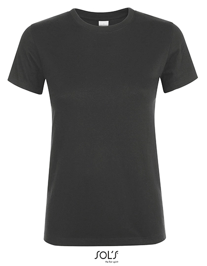Women´s Regent T-Shirt zum Besticken und Bedrucken in der Farbe Dark Grey (Solid) mit Ihren Logo, Schriftzug oder Motiv.