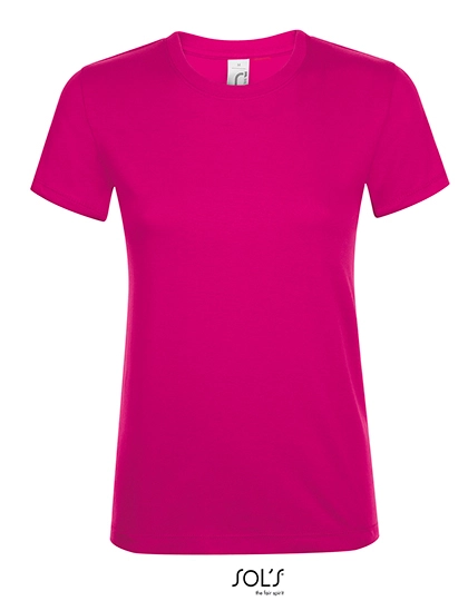 Women´s Regent T-Shirt zum Besticken und Bedrucken in der Farbe Fuchsia mit Ihren Logo, Schriftzug oder Motiv.