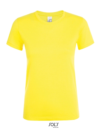 Women´s Regent T-Shirt zum Besticken und Bedrucken in der Farbe Lemon mit Ihren Logo, Schriftzug oder Motiv.