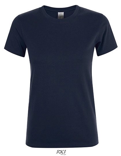 Women´s Regent T-Shirt zum Besticken und Bedrucken in der Farbe Navy mit Ihren Logo, Schriftzug oder Motiv.