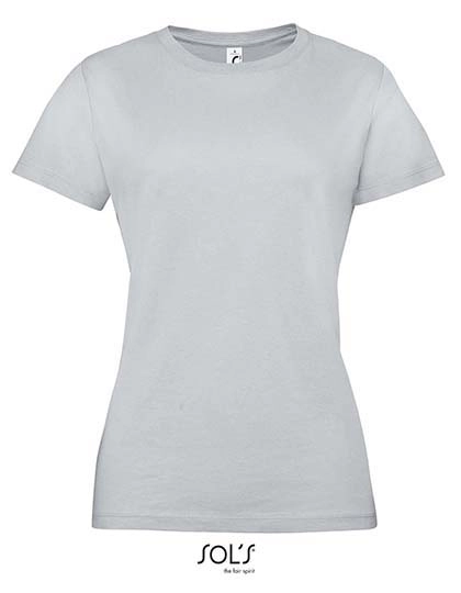 Women´s Regent T-Shirt zum Besticken und Bedrucken in der Farbe Pure Grey mit Ihren Logo, Schriftzug oder Motiv.