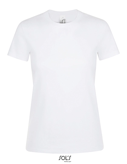 Women´s Regent T-Shirt zum Besticken und Bedrucken in der Farbe White mit Ihren Logo, Schriftzug oder Motiv.