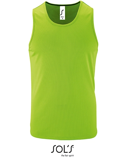 Men´s Sports Tank Top Sporty zum Besticken und Bedrucken in der Farbe Neon Green mit Ihren Logo, Schriftzug oder Motiv.