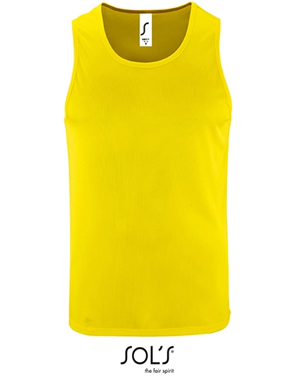 Men´s Sports Tank Top Sporty zum Besticken und Bedrucken in der Farbe Neon Yellow mit Ihren Logo, Schriftzug oder Motiv.