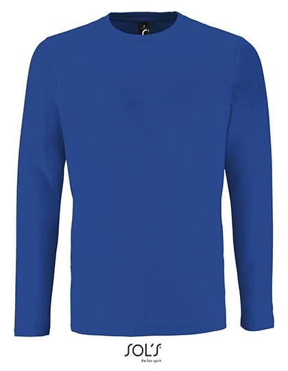 Men´s Long Sleeve T-Shirt Imperial zum Besticken und Bedrucken in der Farbe Royal Blue mit Ihren Logo, Schriftzug oder Motiv.