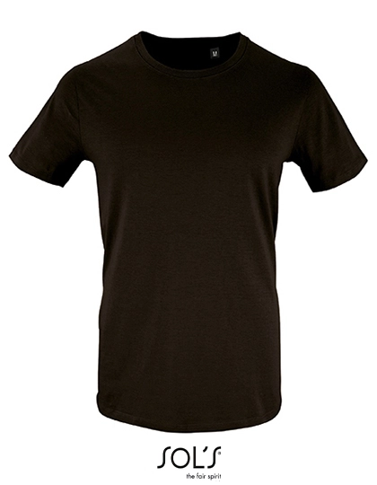 Men´s Short Sleeve T-Shirt Milo zum Besticken und Bedrucken in der Farbe Deep Black mit Ihren Logo, Schriftzug oder Motiv.