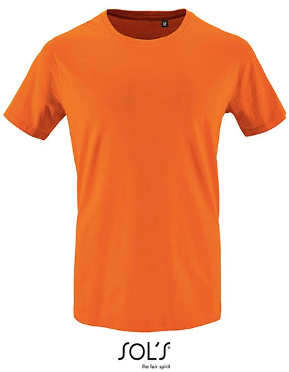 Men´s Short Sleeve T-Shirt Milo zum Besticken und Bedrucken in der Farbe Orange mit Ihren Logo, Schriftzug oder Motiv.