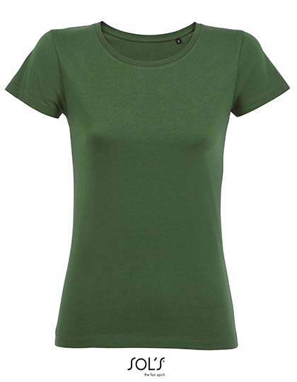 Women´s Short Sleeved T-Shirt Milo zum Besticken und Bedrucken in der Farbe Bottle Green mit Ihren Logo, Schriftzug oder Motiv.