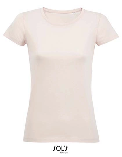 Women´s Short Sleeved T-Shirt Milo zum Besticken und Bedrucken in der Farbe Creamy Pink mit Ihren Logo, Schriftzug oder Motiv.
