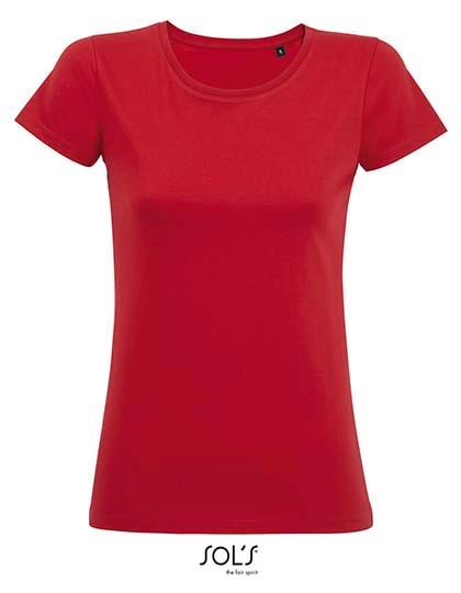 Women´s Short Sleeved T-Shirt Milo zum Besticken und Bedrucken in der Farbe Red mit Ihren Logo, Schriftzug oder Motiv.