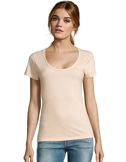 Women´s Low-Cut Round Neck T-Shirt Metropolitan zum Besticken und Bedrucken mit Ihren Logo, Schriftzug oder Motiv.
