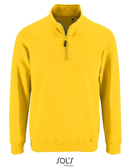 Men´s Zip High Collar Sweatshirt Stan zum Besticken und Bedrucken in der Farbe Gold mit Ihren Logo, Schriftzug oder Motiv.