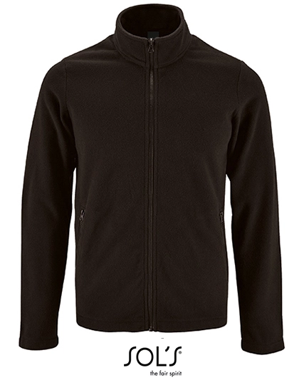 Men´s Plain Fleece Jacket Norman zum Besticken und Bedrucken in der Farbe Black mit Ihren Logo, Schriftzug oder Motiv.