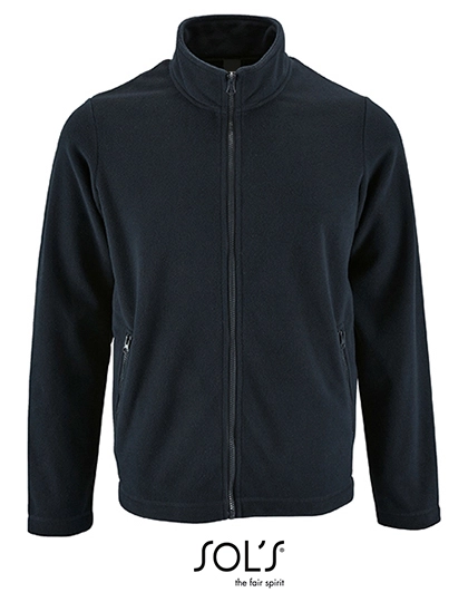 Men´s Plain Fleece Jacket Norman zum Besticken und Bedrucken in der Farbe Navy mit Ihren Logo, Schriftzug oder Motiv.