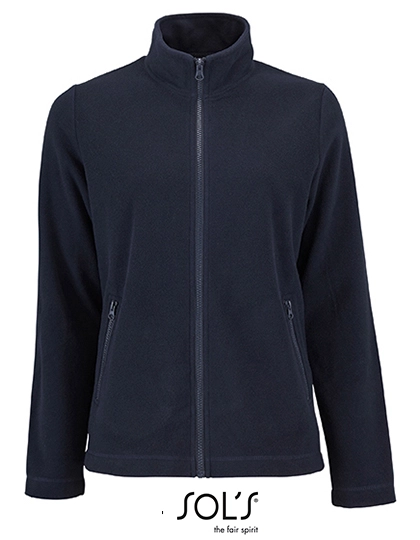Women´s Plain Fleece Jacket Norman zum Besticken und Bedrucken in der Farbe Navy mit Ihren Logo, Schriftzug oder Motiv.