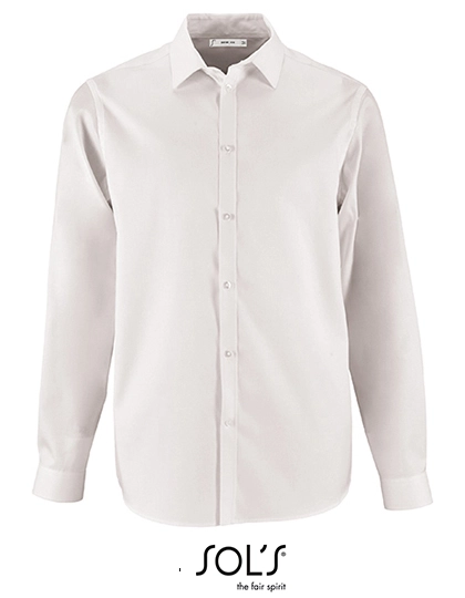 Men´s Herringbone Shirt Brody zum Besticken und Bedrucken in der Farbe White mit Ihren Logo, Schriftzug oder Motiv.