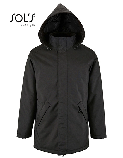 Unisex Jacket With Padded Lining Robyn zum Besticken und Bedrucken in der Farbe Black mit Ihren Logo, Schriftzug oder Motiv.