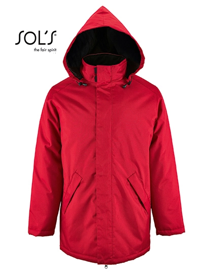 Unisex Jacket With Padded Lining Robyn zum Besticken und Bedrucken in der Farbe Red mit Ihren Logo, Schriftzug oder Motiv.
