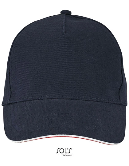 Unisex Contrast Three-Colour Cap Longchamp zum Besticken und Bedrucken mit Ihren Logo, Schriftzug oder Motiv.