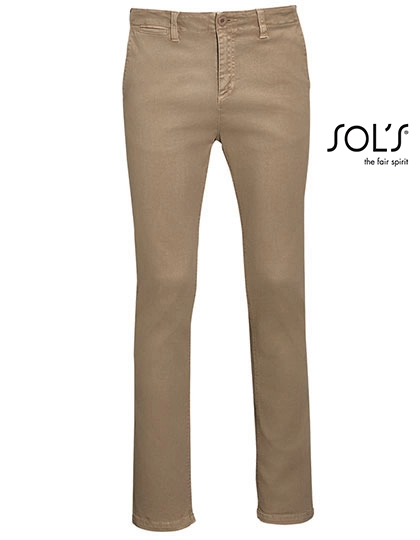 Men´s Chino Trousers Jules - Length 35 zum Besticken und Bedrucken in der Farbe Chestnut mit Ihren Logo, Schriftzug oder Motiv.